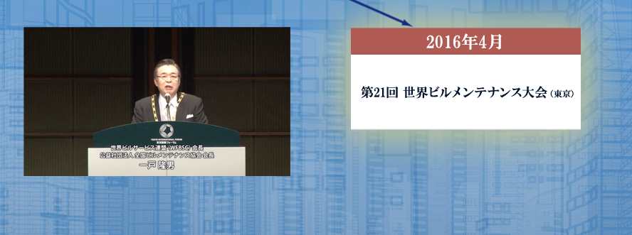 2016年4月 第21回 世界ビルメンテナンス大会（東京）
