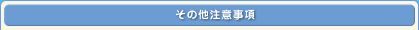 その他注意事項